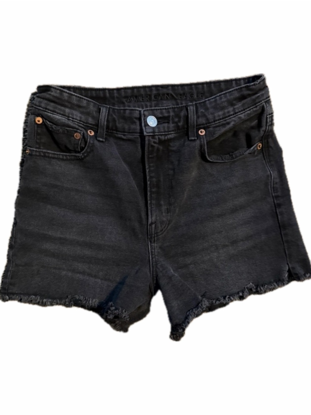 American Eagle Outfitters Black High-Rise Denim Shorts